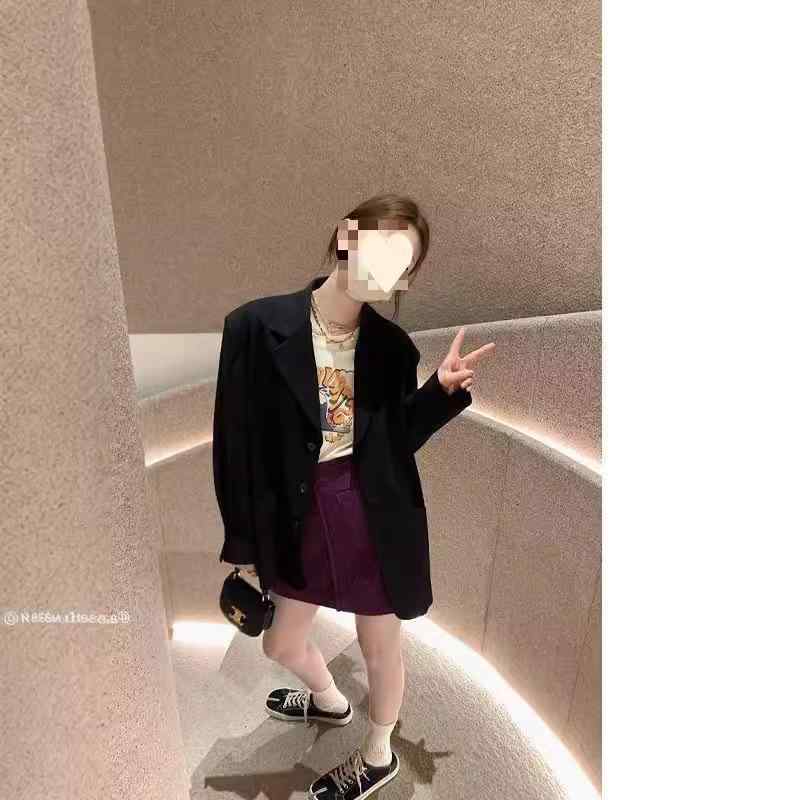 ジャケット チェック柄 グレー調 通勤用 ゆったりシルエット カジュアル フィット 性 ユニーク 上着 ブレザー テーラード スタイリッシュ モダン｜ホープ