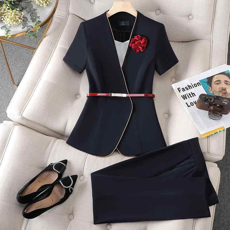 レディース 夏用 スーツ セット 高級感 スリムフィット 職場 正装 薄手 軽量 通勤服 オフィスウェア 美容室 ジュエリーショップ 作業着