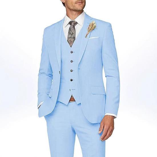 スーツ 男性用 三つセット ビジネス カジュアル パーティー 舞踏会 スリムフィット 結婚式 ビーチ 礼服 ジャケット ベスト パンツ フォーマルウェア 通勤 普段使い 伸縮性 快適 フィット感