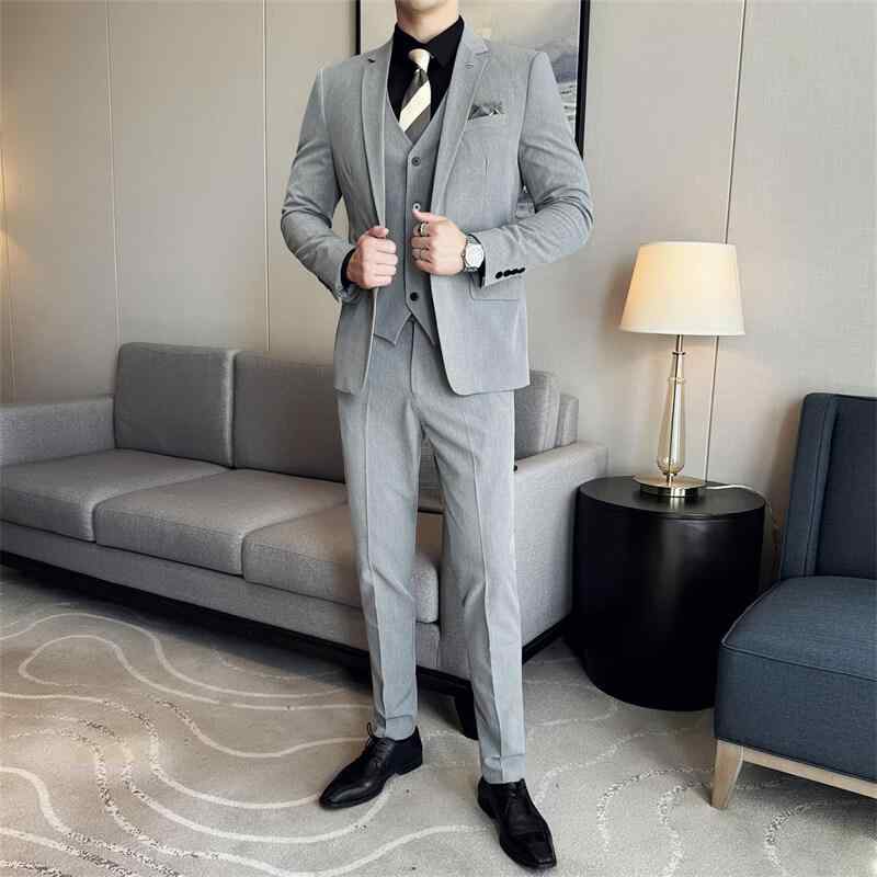 スーツ メンズ 3点セット ビジネス フォーマル スリムフィット テーラードジャケット 結婚式用 通勤 セットアップ ウエストパンツ ベスト 組み合わせ