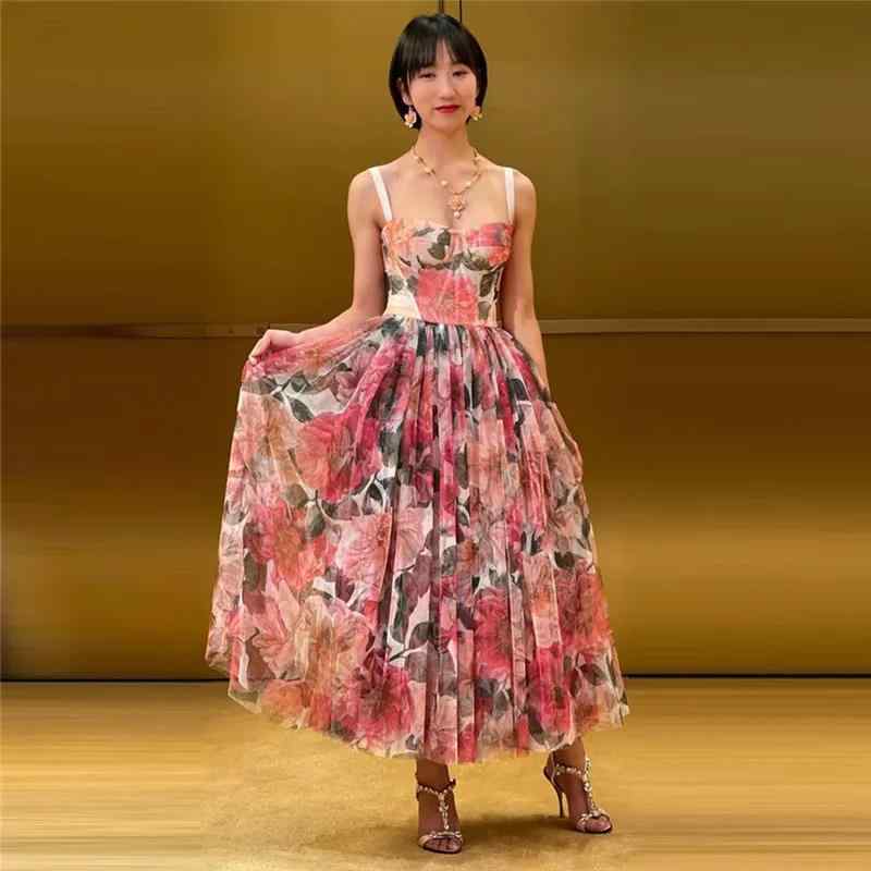 夏 レディース ノースリーブ キャミソール チュール さくら色 御花刷り上げる か細い 太陽フレア 衣裳 御召しもの 軽さ 通気性 亭主もち用 花柄 夏服 ビッグ影ぼうし 伸縮性