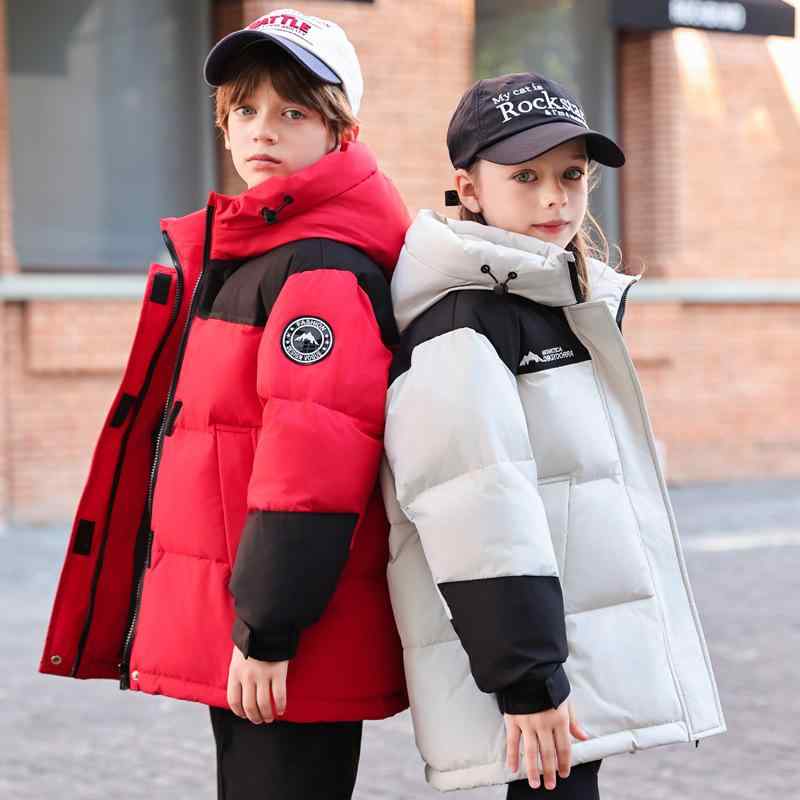 キッズ ダウンジャケット 男の子 女の子 厚手 中長丈 冬用 暖か コート キルティング フード付き 軽量 吸湿速乾 伸縮性 通園 通学 アウトドア 普段使い 6,065円