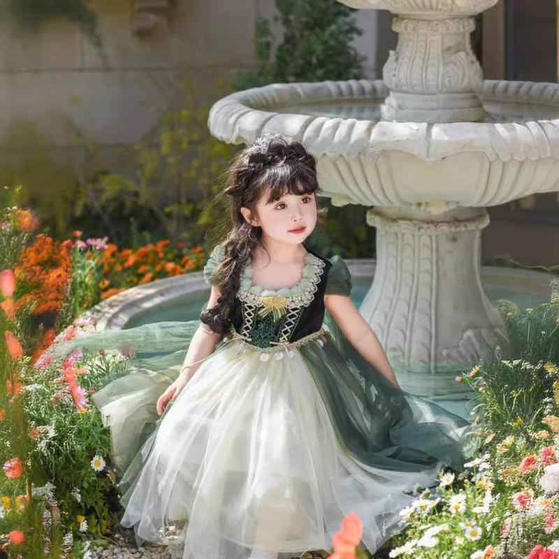 プリンセスドレス 女の子用 発光 チュールドレス ふんわりスカート 高級感 子供 礼服 誕生日 パーティー用 かわいい ピンク系 チュール素材 軽量 伸縮性