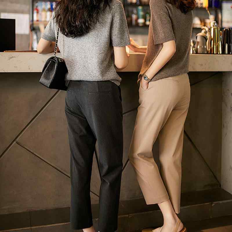 パンツ レディース テーパード スリム 無地 おしゃれ 万能 カジュアル 春夏 吸湿速乾 ストレッチ 軽量 コットン 混紡 普段使い 通勤用 外出着 ベーシックカラー