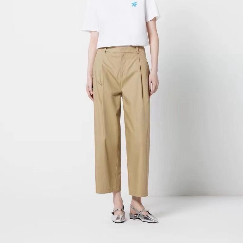 パンツ レディース 夏用 9分丈 テーパード ゆったり スリム効果 ドレープ ストレート カジュアル 普段使い 軽量 吸湿速乾｜ホープ