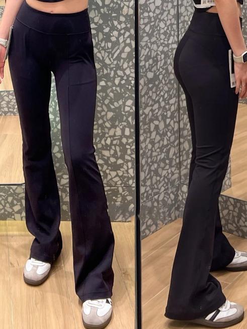 レディース ハイウエスト ワイドレッグパンツ ポケット付き ヨガパンツ フレアレッグ フィットネスウェア ランニング スポーツ カジュアル 伸縮性 軽量 通勤用 普段使い アウトドア