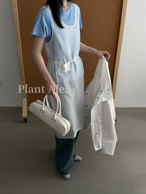 レディース キャミソールワンピース 超薄型 透け感 素材 再生繊維 軽量 上品 合わせやすい レイヤード インナースカート 夏用 普段使い 伸縮性
