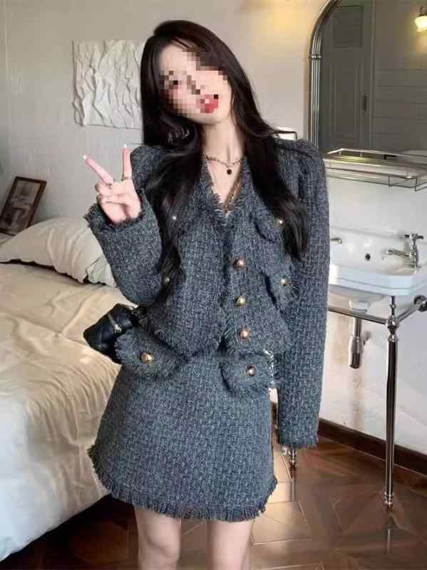 レディース 秋冬 コート スカート セット 大きめサイズ フランネル 素材 ゆったり シルエット 暖か コーディネート 普段使い ミディ丈