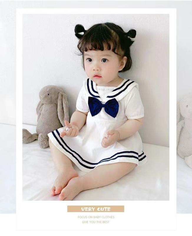 ベビー クローリング服 新生児 ユニセックス リボン 夏用 綿100% ボディスーツ かわいい 赤ちゃん服 通気性 動きやすい