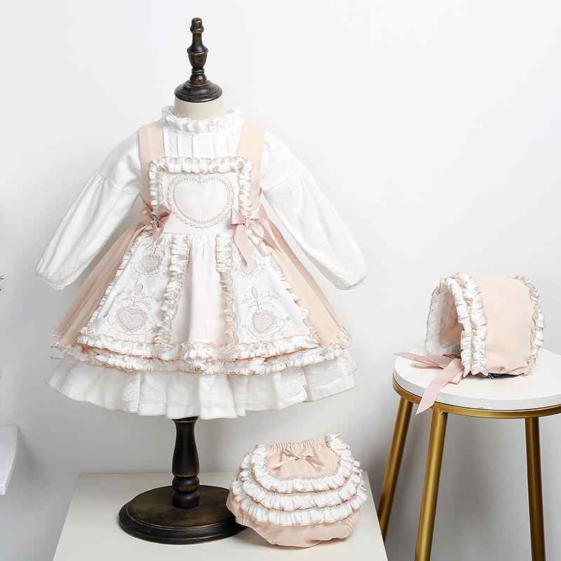 女の子 秋 ロリータ プリンセス ワンピース ベビー ドレス かわいい デザイン フリル 装飾 普段使い 通学 コーデ 柔らかい 素材 軽量 快適