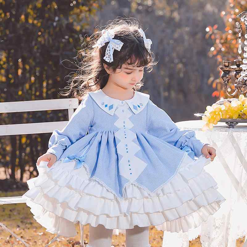 ワンピース キッズ 女の子 ロリータ チェック柄 プリンセス フレアスカート 春夏 かわいい ふんわり 普段使い