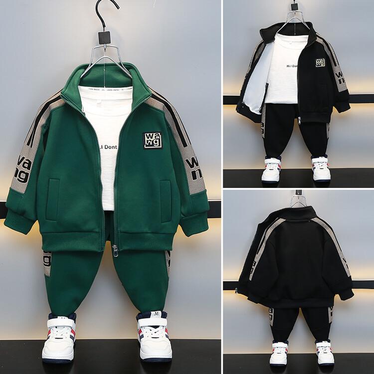 男の子 カーディガン リボン テープ 付き 2点セット 春秋 スポーツ スタイル アクティブ ウェア 子供服 トップス ボトムス コーディネート 普段使い