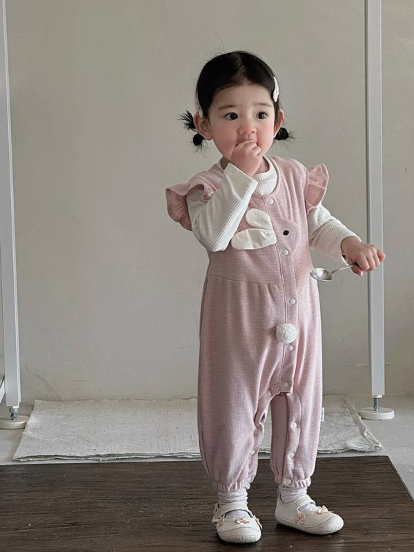 ベビー 女の子 背広パンツ 連体服 2ピースセット 春秋 外出用 かわいい おしゃれ デザイン 柔らかい コットン 素材 日常使い