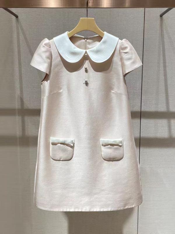 レディース 衣装 お人形さん色合い プッフスリーブ サクラ色 A生産ライン 雅びやか か細い 秋 膝丈 軽さ 伸縮性 通い 普段使い