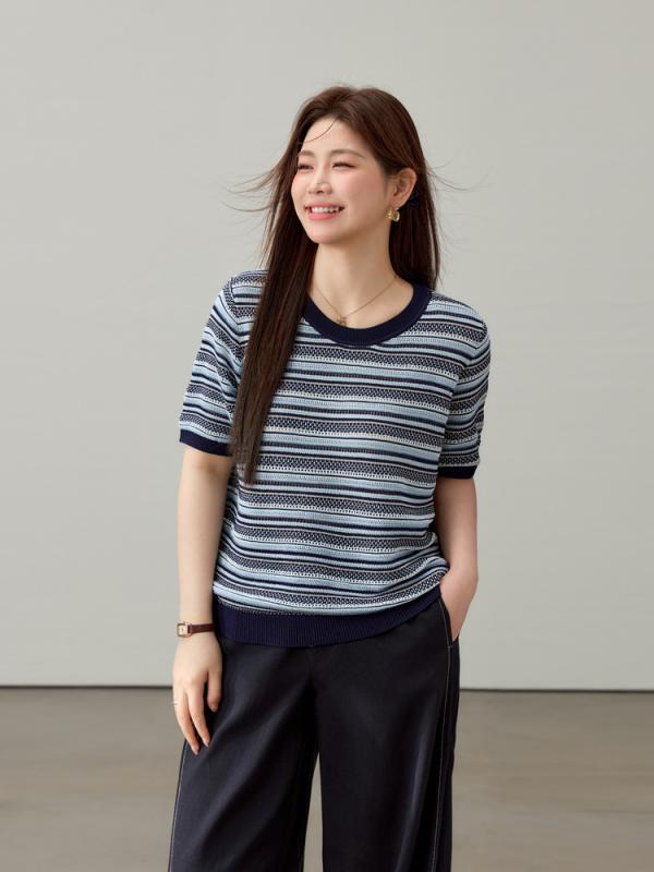 トップス レディース 夏 リゾート 透け編み ニット ビッグサイズ ゆったり 涼しい 綿混 軽量 吸湿速乾 海辺 バカンス スタイル 女性用 プラスサイズ 日常使い