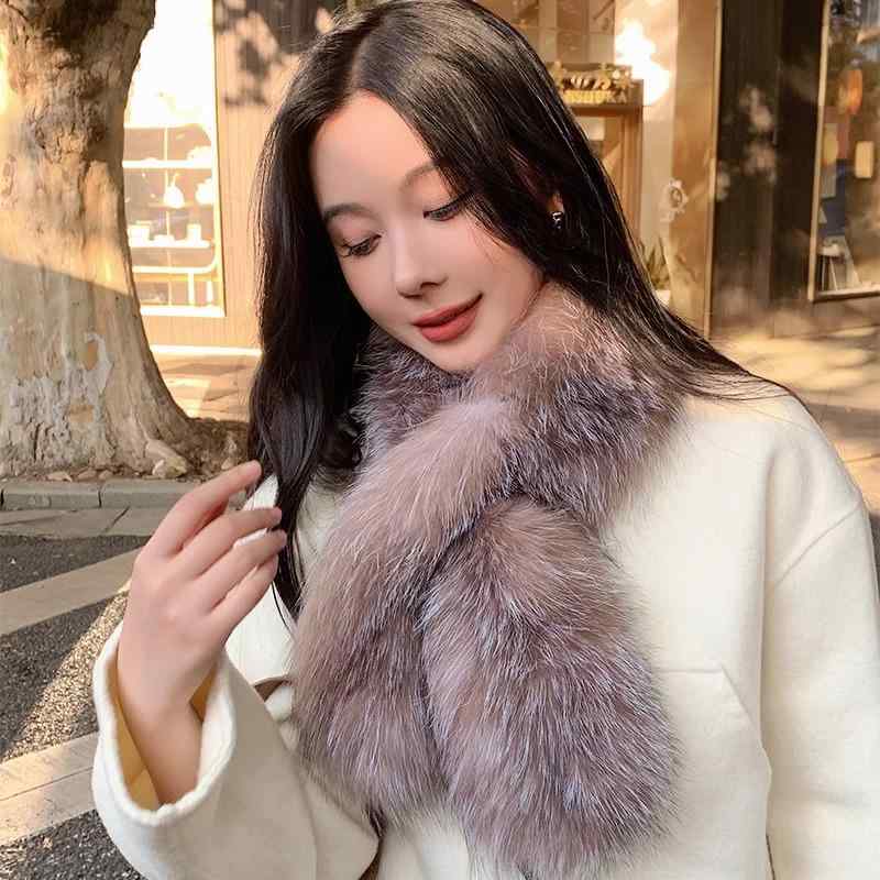ストール 秋冬 ファー 毛領 ふわふわ 両面 保温 韓国 上品 軽量 暖か 女性用 ネックウォーマー マフラー 切り替え デザイン