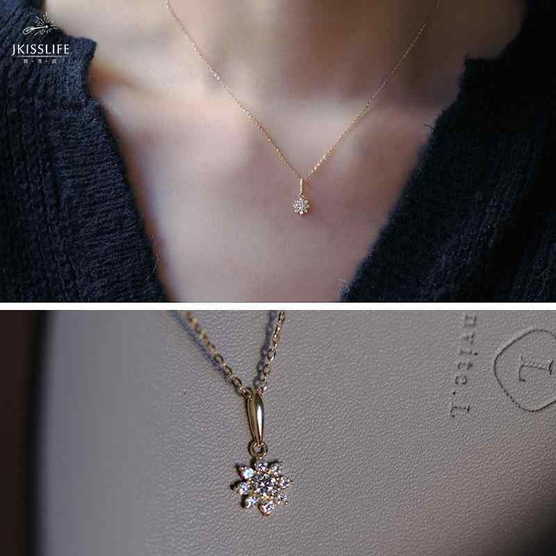ネックレス 純銀 ゴールドメッキ 華麗 花型 ペンダント 日韓 かわいい 小花 アクセサリー 女性用 シンプル デザイン 細工 ジュエリー チェーン シルバー ゴールド 組み合わせ 日常使い ギフト ラブリー フラワー モチーフ