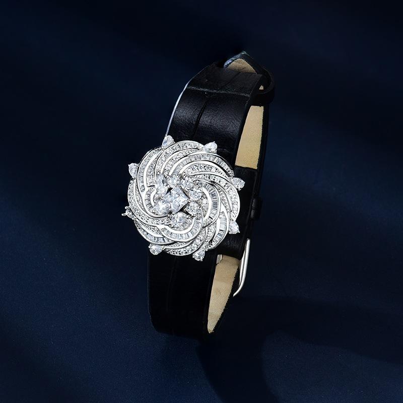 アクセサリー ネックレス ブレスレット ペンダント 2way 純銀 金メッキ 高級感 ジルコニア フル装飾 通勤用 エレガント チェーン シンプル デザイン 女性用 普段使い 軽量 光沢 加工