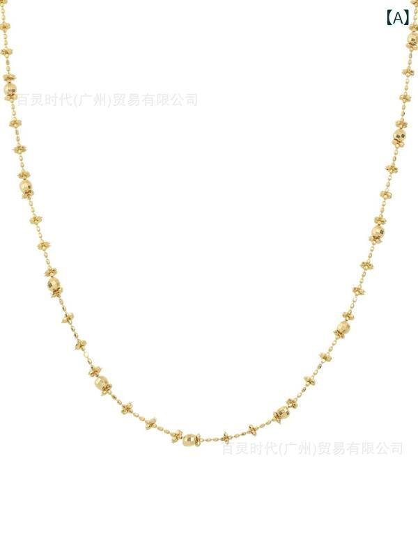レディース ネックレス 925シルバー 妖精チェーン レーザーカット ビーズ 高級感 繊細 輝き 生き生き 通勤用 アクセサリー 女性向け 日常使い 軽量 デザイン