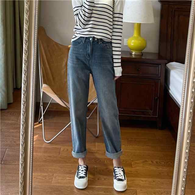女性用 パンツ デニム ハイウエスト ワイドレッグ 小柄対応 スリム効果 編み込み 人字模様 伸縮性 普段使い 春 ストレッチ素材 快適フィット