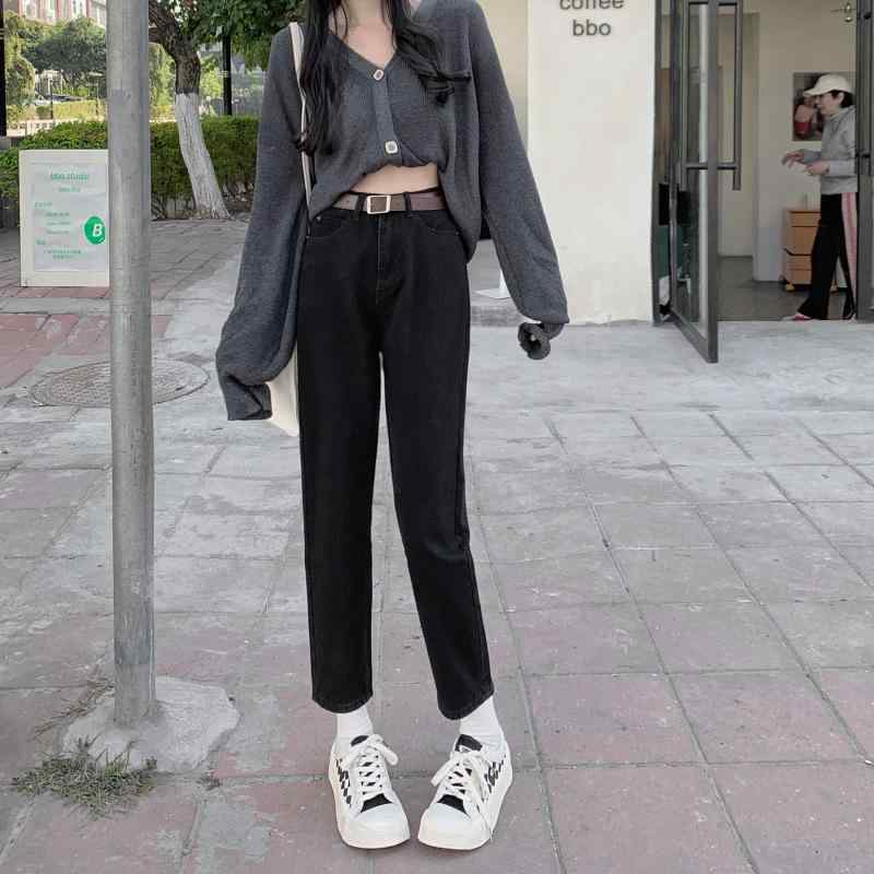 レディース デニムパンツ 高腰 ゆったり ストレート 秋冬 伸縮性 スリム シンプル ダッド ボトムス カジュアル 普段使い デニム素材 ワイドシルエット