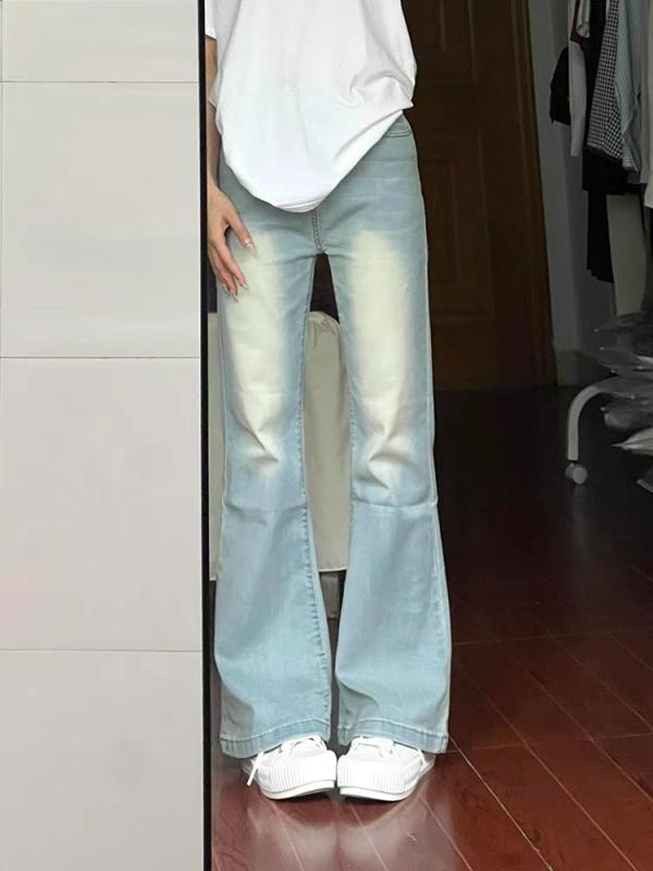 レディース ハイウエスト ワイドレッグ デニムパンツ 伸縮性 イエロー系 スリムフィット ストレート ロング丈 カジュアル 普段使い 軽量 再生繊維 ミックス