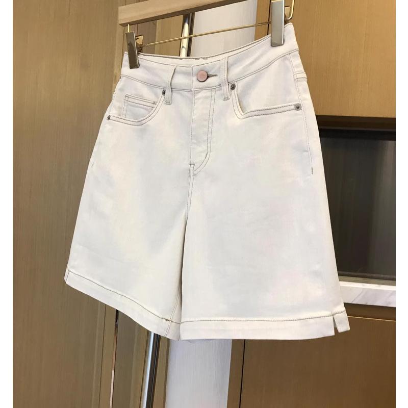 レディース デニム ショーツ オーガニックコットン ゆったり ストレート 脚長 スリム 普段使い カジュアル 軽量 伸縮性