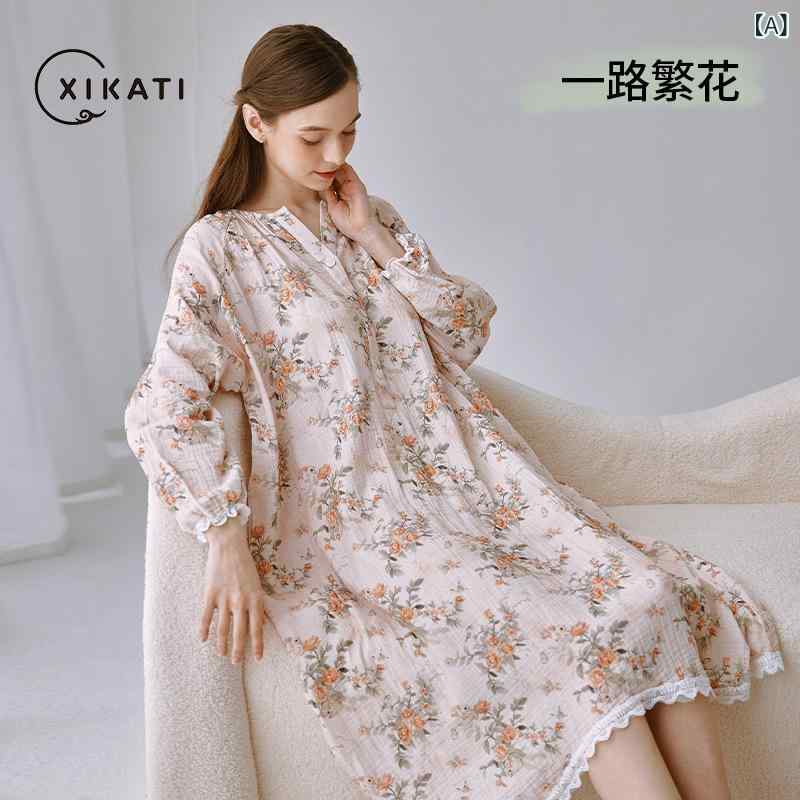 喜 ・柑寝 スカート 春夏 妊娠 中産 婦 月子 服 ガーゼ 産後 妊婦 授乳 家庭 用