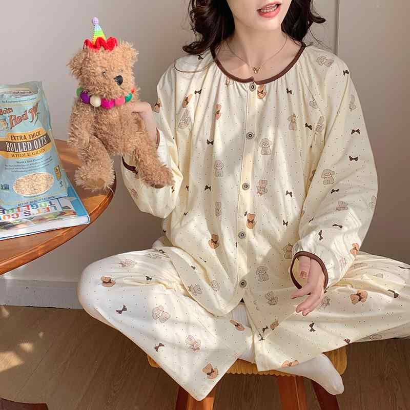 パジャマ 妊婦用 産後 含ませる 春夏 薄っぺら 通気性 吸汗 綿原料品 2天下太平書き割り 好いたらしい お座敷着 含ませるし分かりやすい パステル色の 日常使い走り