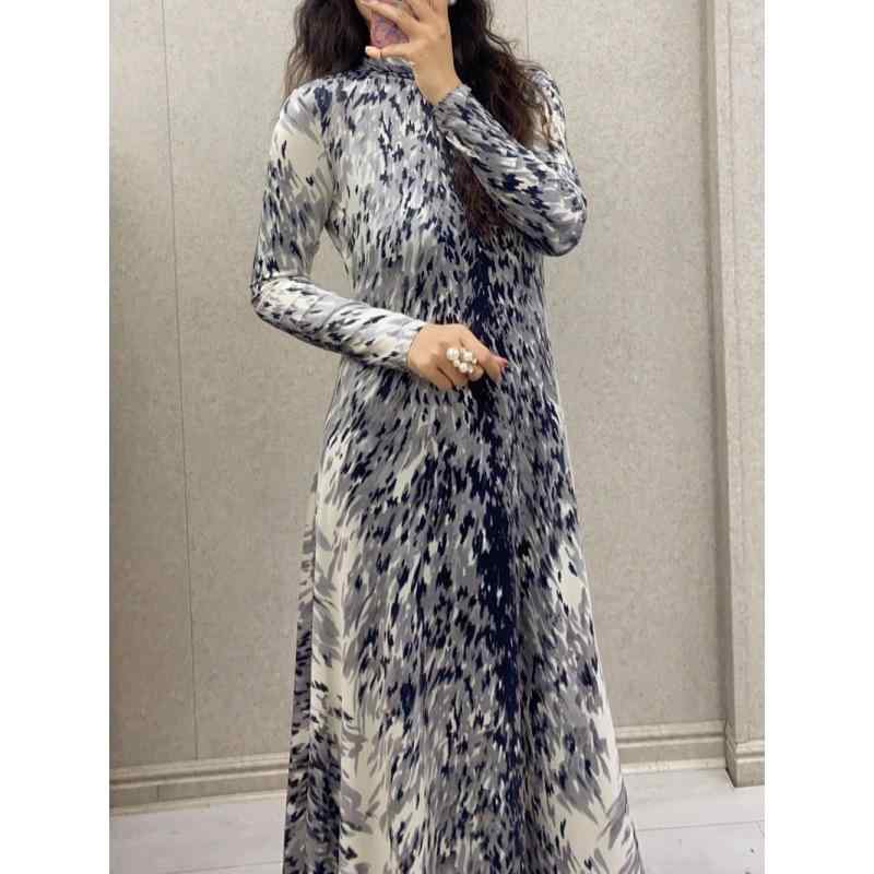 衣装 長袖 花柄刷り上げる つがい結びシュロの葉 紐付き ロング丈 秋 窈窕たる 成人女性用 心地好い 軽さ 伸縮性 御花 ホンブルグ帽原材料