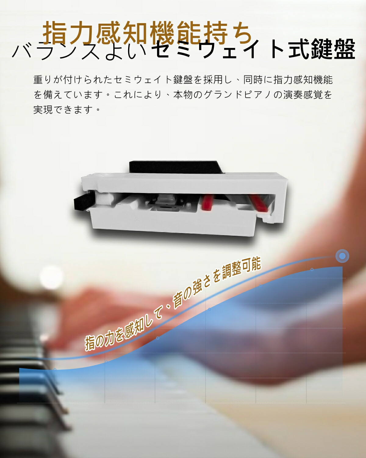 音源進化】Longeye ロンアイ 電子ピアノ 88鍵盤 MOOD 木製家具調ピアノ