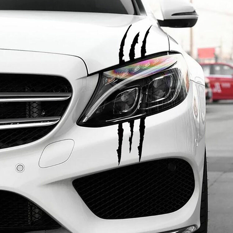 楽天市場 2枚セット 爪痕カーステッカー カッティングステッカー カーシール デコレーション キズ隠しに ブラック Cstnm02s ホープスター