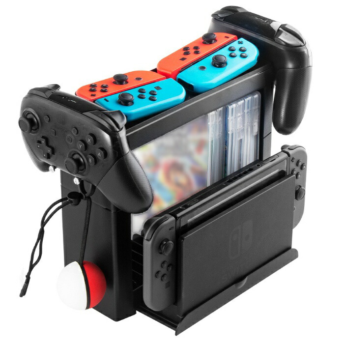 楽天市場 任天堂 Switch 収納スタンド Nintendo Switch専用 Proコントローラー Joy Con ゲームディスク モンスターボール ゲームカード ゲームソフト 大容量収納可能 Tns ホープスター