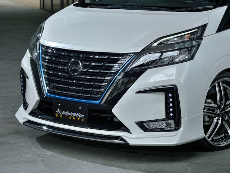アドミレイション セレナ C27 後期 フロントハーフ スポイラー 2色塗り分け塗装 ADMIRATION DEPORTE デポルテ
