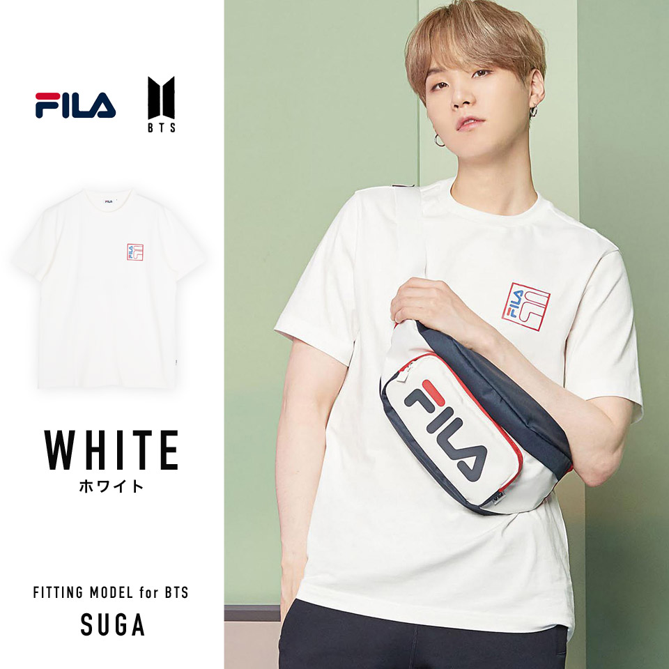 楽天市場 Fila Bts コラボ Tシャツ メンズ ブランド Fila フィラ Bts 防弾少年団 コラボ プリントtシャツ クルーネック ロゴt 夏服 無地 カットソー 半袖 おしゃれ ティーシャツ ペアルック 白 黒 韓国ファッション ｊｏｚｅ ジョゼ