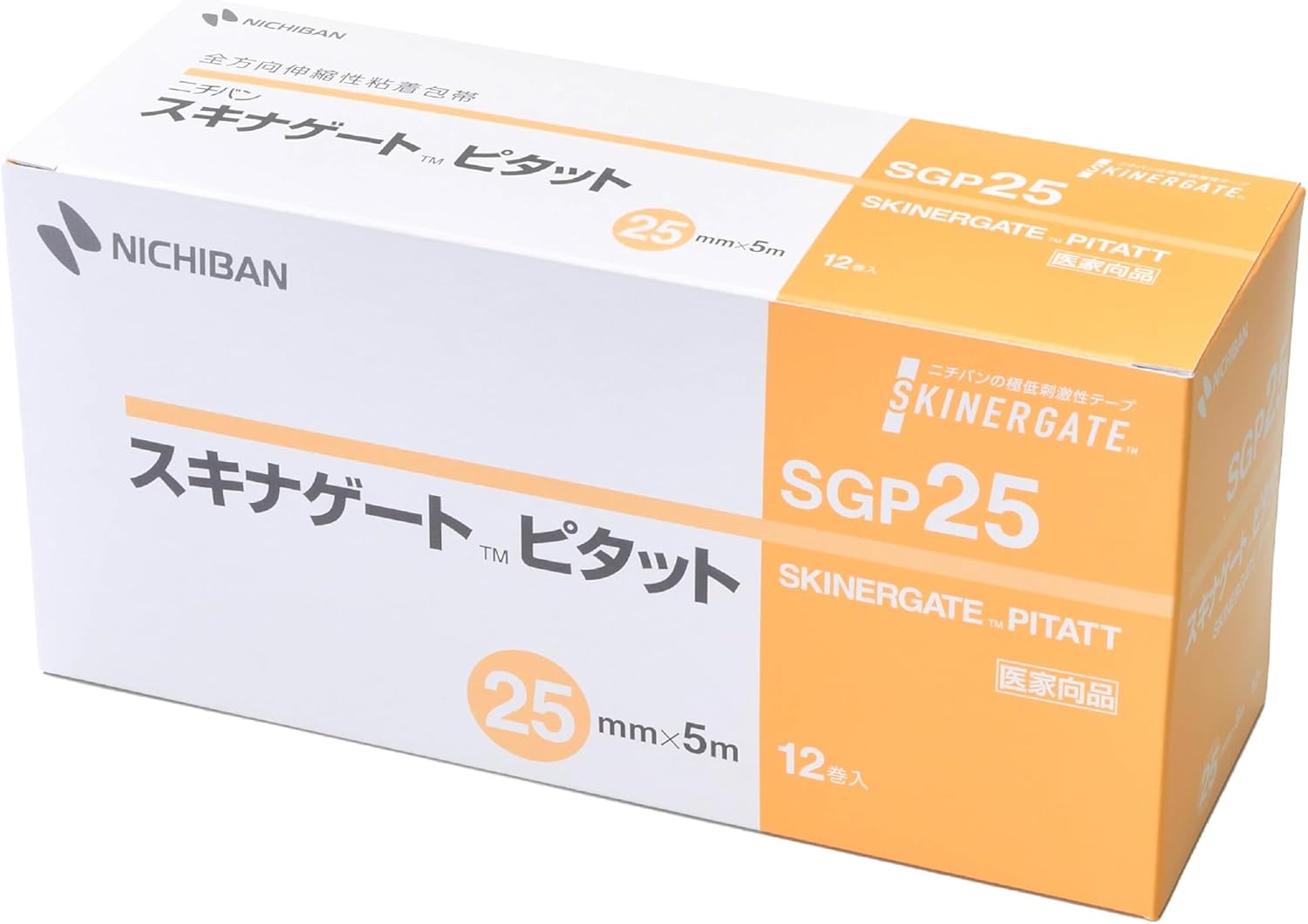 ニチバン　スキナゲートピタット　25mm×5m　12巻入　SGP25【医療用サージカルテープ】