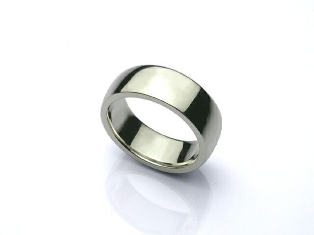 Bring up a ring（幅8mm) 甲丸 リング 指輪 シンプル ペアリング ユニセックス 無地 シルバー 925｜彫銀「ほりぎん」