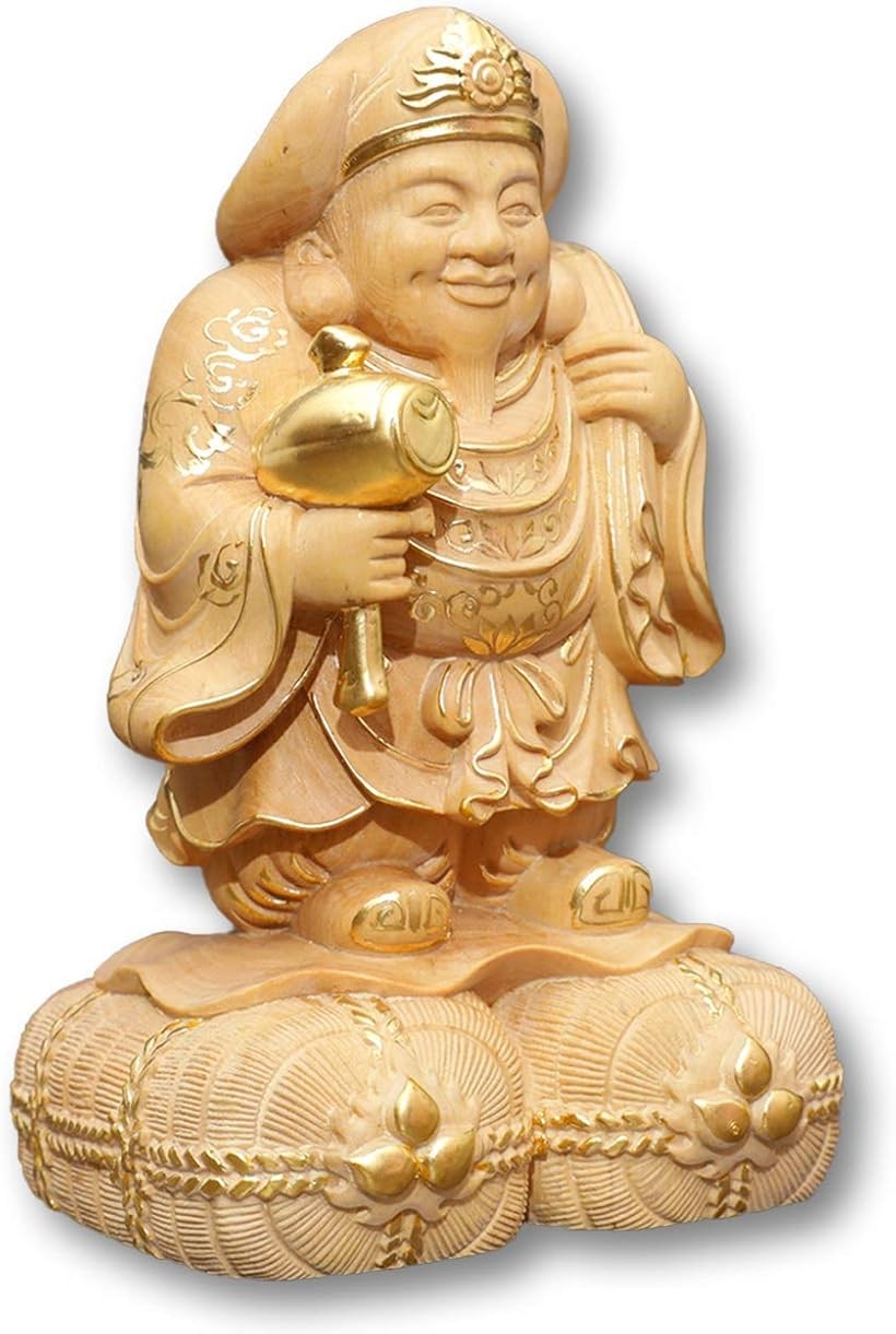 楽天市場】【楽天ランキング1位入賞】七福神 大黒様 立像 木彫り金運 
