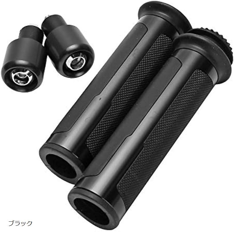 楽天市場】互換品nakira バイクグリップ バーエンド付き 22mm用 貫通