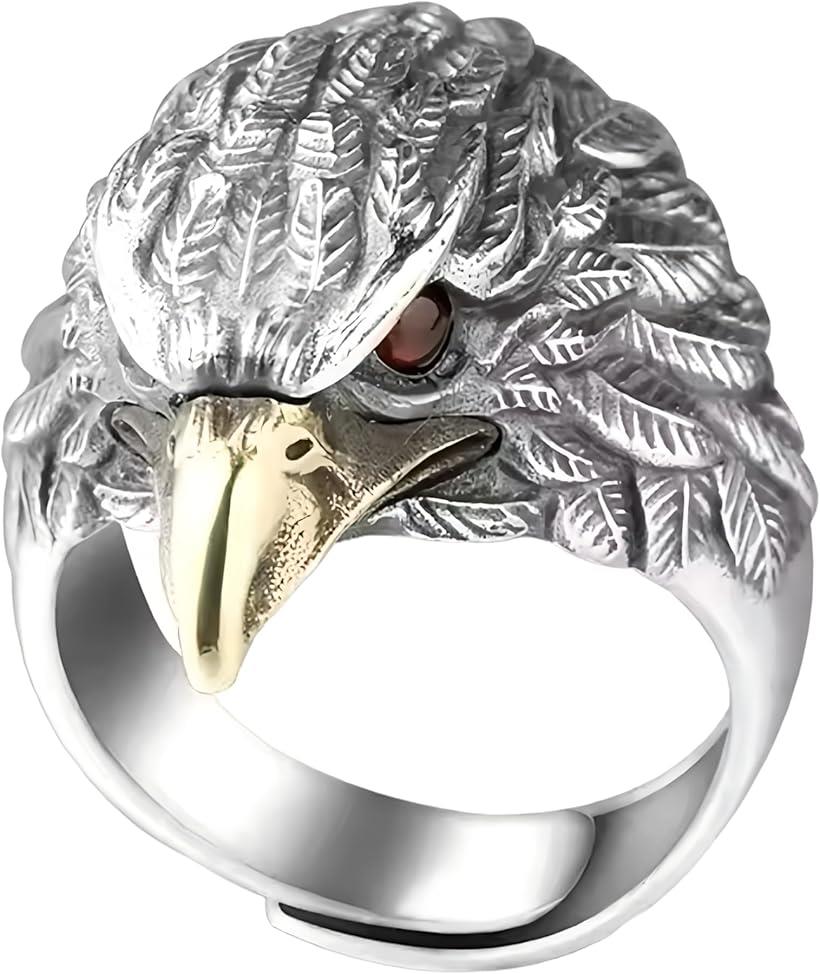 楽天市場】【楽天ランキング1位入賞】ステンレス 鷹 指輪 タカ スカル