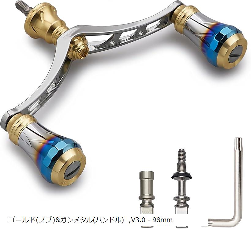 楽天市場】V2.0 95mm リール ハンドル 20mm ハンドルノブ 搭載 シマノ