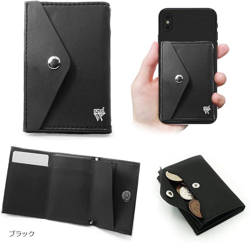 楽天市場】PUレザー ミニマム財布and W スマホ取付OK iPhone