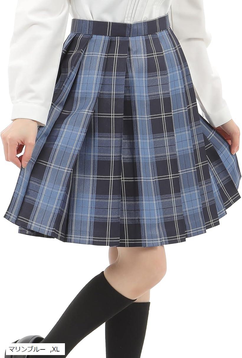 楽天市場】プリーツスカート チェック柄 丈48cm 膝上 スクールスカート