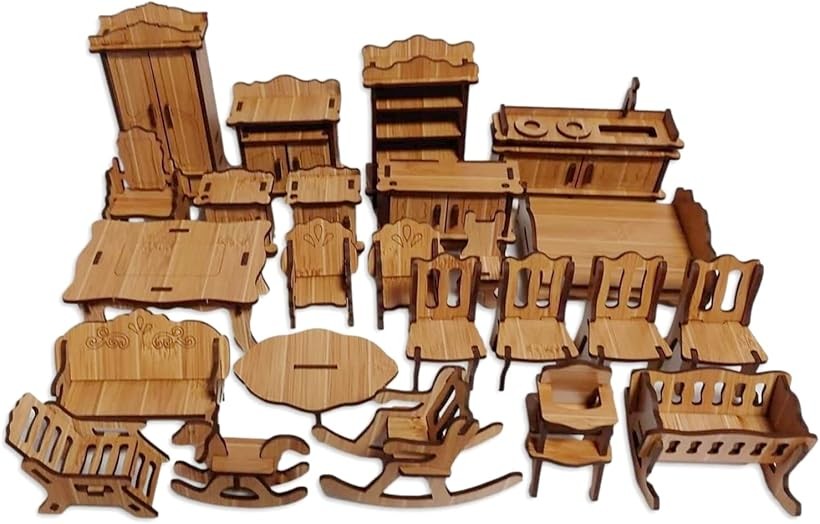 美品　貴重な50年代のマテルのモダンリビングのミニチュア家具セット　木製　日本製 2b2hop8lor_0.jpg