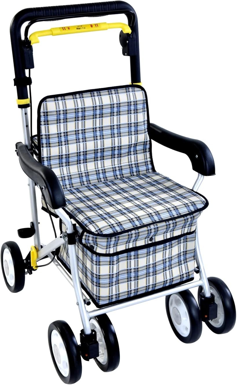 ケア・ペアレント Care-Parent シルバーカー アルミ製 折りたたみ 軽量 手押し車 CP-01E (格子)