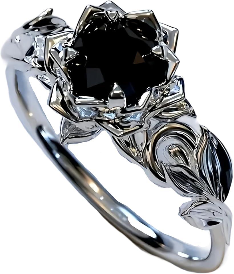 楽天市場】【普通郵便発送】 【楽天1位3冠達成】リング 黒薔薇 バラ