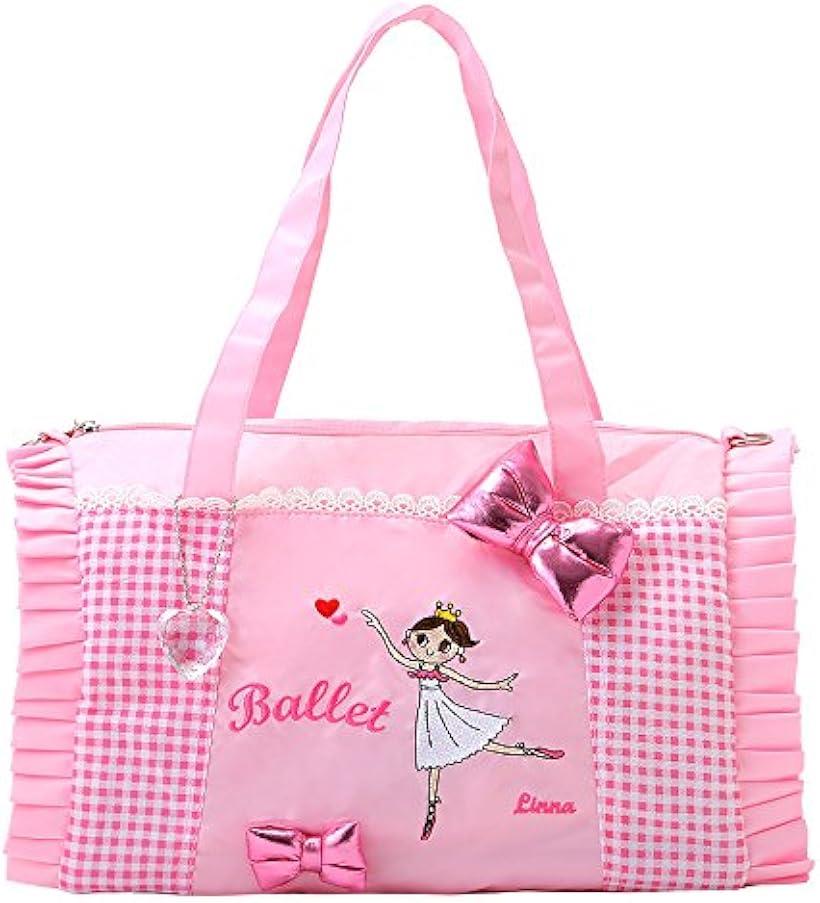 キャスキッズ　バレリーナ　バレエ　レッスンバッグ　ショルダー　手提げ　ピンク　馬 キャスキッズ バレリーナ バレエ レッスンバッグ ショルダー