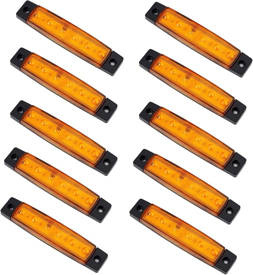 楽天市場】24V車用 LED サイドマーカー ランプ 6連 汎用 10個セット