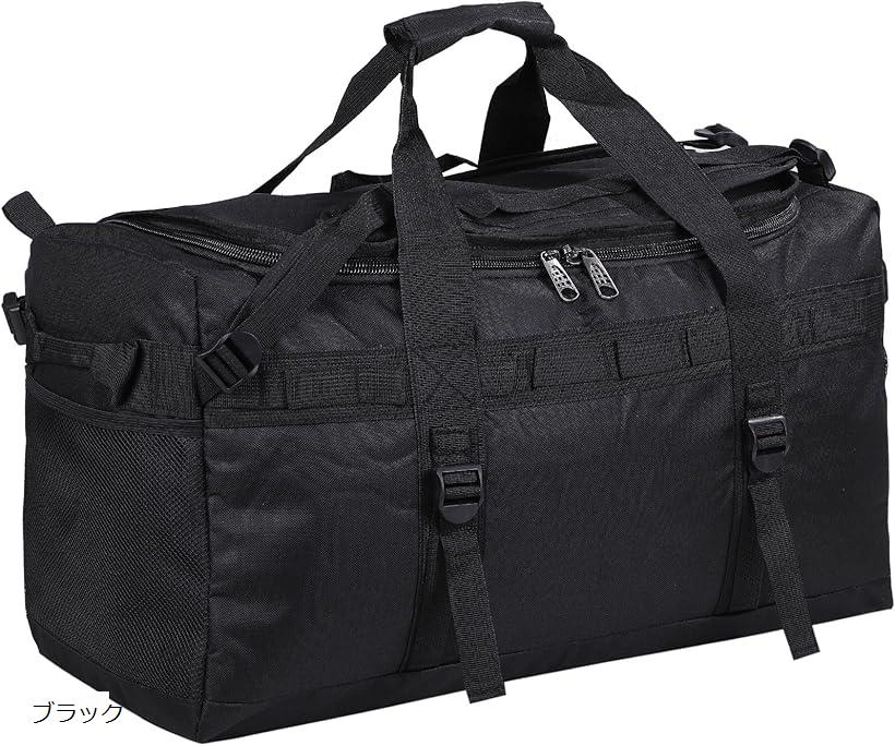 大型収納 トートバッグ キャンプバッグ 大型収納カバン ビッグバッグ アウトドアバッグ キャンプ道具収納 ブラック (ブラック)画像