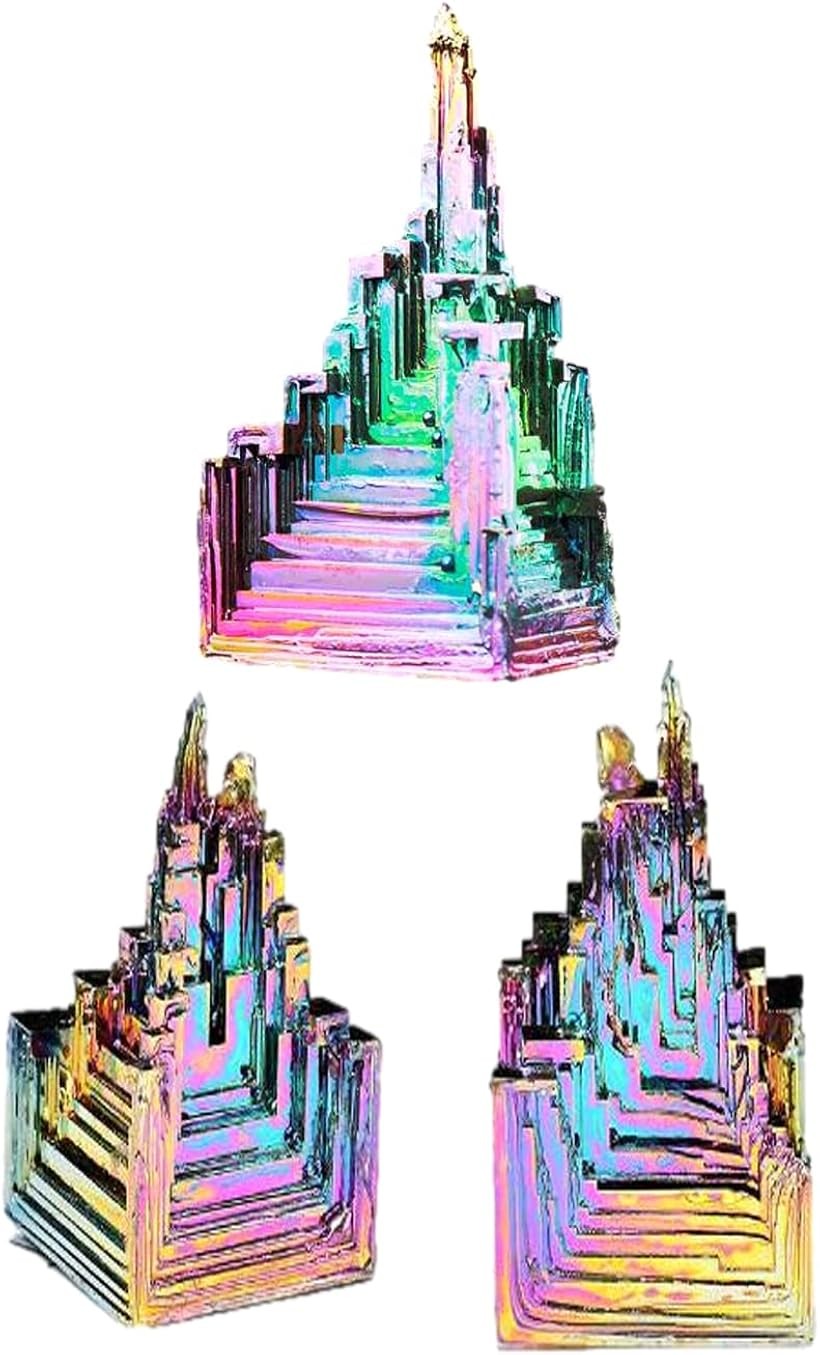 楽天市場】ビスマス 人工結晶 鉱石 3個セット 金属鉱物 標本研究 100g